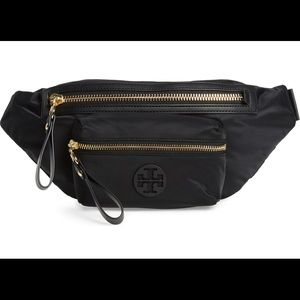 Tory Burch Tilda Nylon Belt Bag with gold zips